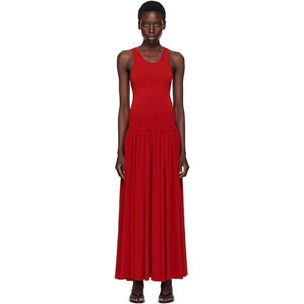 Loulou de Saison Red Jada Maxi Dress 252473F055003