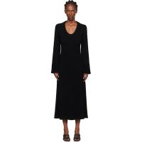 Loulou de Saison Black Ari Long Knit Maxi Dress 252473F055008