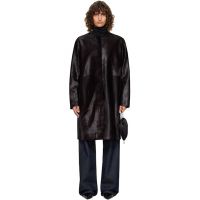 Loulou de Saison Brown Miller Pony Effect Leather Coat 252473F064000