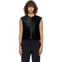 Loulou de Saison Black Ampas Pony-Effect Leather Vest 252473F064002