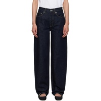 Loulou de Saison Navy Samur Straight-Leg Jeans 252473F069006