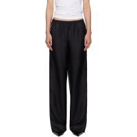 Loulou de Saison Black Alera Wide-Leg Silk Trousers 252473F087009