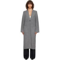 Loulou de Saison Gray Smet Yak Blend Maxi Cardigan 252473F095005