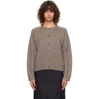Loulou de Saison Taupe Aidar LDS Cashmere Blend Cardigan 252473F095012