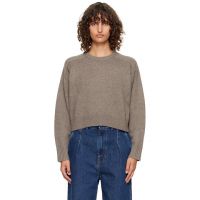 Loulou de Saison Taupe Bruzzi LDS Boxy Cashmere Sweater 252473F096008
