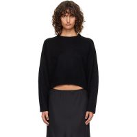 Loulou de Saison Black Bruzzi LDS Boxy Cashmere Sweater 252473F096011
