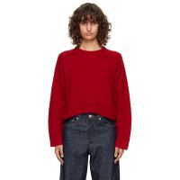 Loulou de Saison Red Bruzzi LDS Boxy Cashmere Sweater 252473F096012
