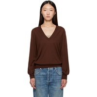 Loulou de Saison Brown Julio Cashmere Sweater 252473F100006