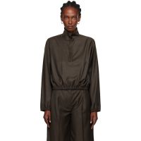 Loulou de Saison Brown Zyla Stand Collar Jacket 252473F107005