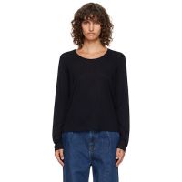 Loulou de Saison Black Ava LDS Longsleeve Jersey T-shirt 252473F110014