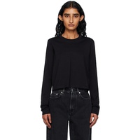 Loulou de Saison Black Masal LDS Longsleeve Cropped T-shirt 252473F110015