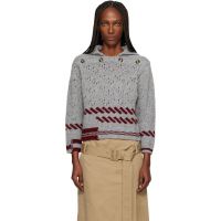 Meryll Rogge Gray Shetland Wool Shrunken Sailor Sweater 252512F096001