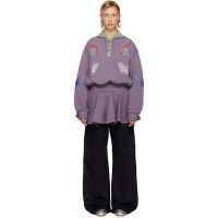 Chopova Lowena Purple Quimby Hooded Midi Dress 252529F054004