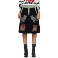 Chopova Lowena Black Quimby Midi Skirt 252529F092004