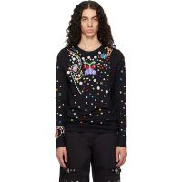 Chopova Lowena Black Night Defunct Beaded Jersey T-shirt 252529M213008