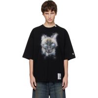 Maison MIHARA YASUHIRO Black Cat Printed T-shirt 252551M213009