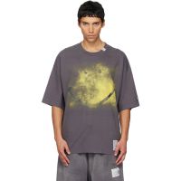 Maison MIHARA YASUHIRO Black Smily Face Printed Ringer T-shirt 252551M213011