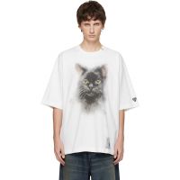 Maison MIHARA YASUHIRO White Cat Printed T-shirt 252551M213015