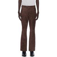 Ernest W. Baker Brown Flare Suede Trousers 252600M189004