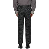 Ernest W. Baker Black Loose Fit Flare Trousers 252600M191004