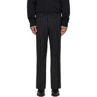 Ernest W. Baker Black Loose Fit Flare Trousers 252600M191007