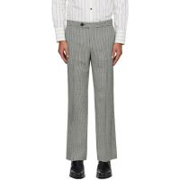 Ernest W. Baker Black & White Loose Fit Flare Trousers 252600M191008
