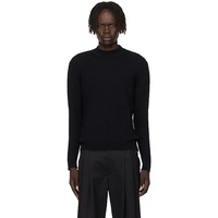 Ernest W. Baker Black Mock Neck Cable-Knit Sweater 252600M201010