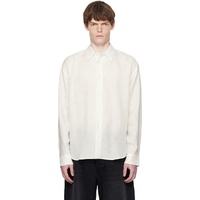 Studio Nicholson White Rafe Linen Shirt 252608M192003
