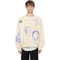 Song for the Mute Beige Sketchbook Relaxed Sweatshirt 18222731