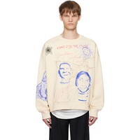 Song for the Mute Beige Sketchbook Relaxed Sweatshirt 252699M204001