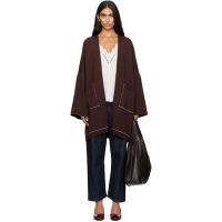 Lauren Manoogian Brown Stitch Wide Cardigan 252874F095018