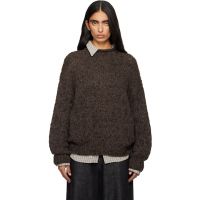 Lauren Manoogian Brown Handknit Paint Rollneck Sweater 252874F096004