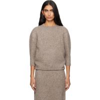 Lauren Manoogian Taupe Loft Baby Crewneck Sweater 252874F096010