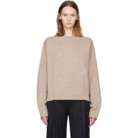 Lauren Manoogian Beige Double Knit Boatneck Sweater 252874F096013
