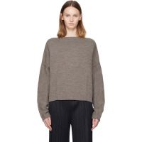Lauren Manoogian Gray Double Knit Boatneck Sweater 252874F096014
