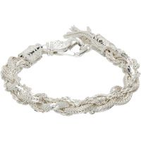 Emanuele Bicocchi Ice Round Braid Bracelet 252883M142018