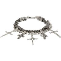 Emanuele Bicocchi Gothic Cross Charm Bracelet 252883M142024
