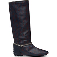 Kiko Kostadinov Navy Modular Driving Boots 252985F128001