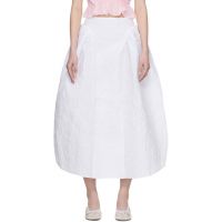Cecilie Bahnsen White CBfabiola Midi Skirt 261002F092004