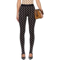 Marine Serre Black Recycled Moon Jersey Stirrup Leggings 261020F085002