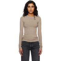 Citizens of Humanity Brown Bina Crewneck T-shirt 261030F096000