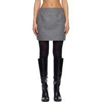 MARIE ADAM-LEENAERDT Gray Base Miniskirt 261189F090000