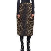 MARIE ADAM-LEENAERDT Black & Beige Rectangle Midi Skirt 261189F092001