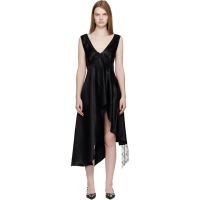 Collina Strada Black Tulip Midi Dress 261236F054000