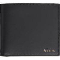 Paul Smith Black Signature Stripe Interior Billfold & Coin Wallet 261260M164008