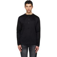 Paul Smith Black LS Grandad Collar Henley 261260M211000