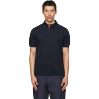 Paul Smith Navy Cotton Artist Stripe Placket Polo 261260M212004