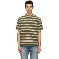 Paul Smith Khaki Textured Stripe T-shirt 261260M213003
