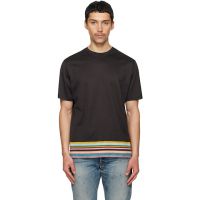 Paul Smith Brown Boarder Signature Stripe T-shirt 261260M213005
