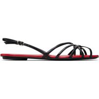 Proenza Schouler Black & Red Uma Slingback Sandals 261288F124001